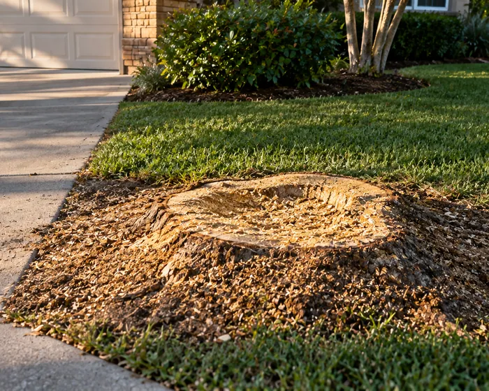 Stump Grinding by Steve Chapman's Tree Service